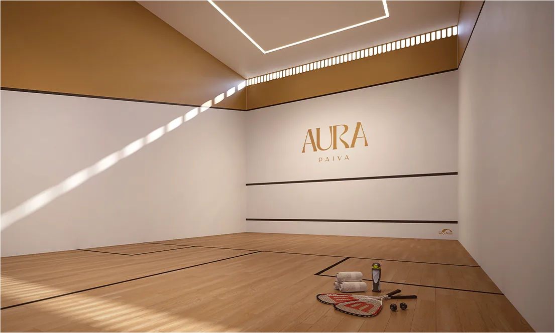 Quadra de squash do Aura Paiva